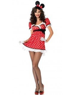 Rød Søde Miss Mouse Kostume