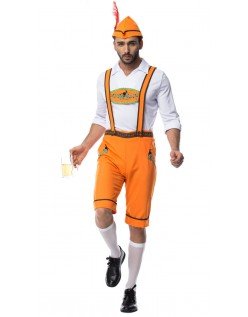 Tysk Landmand Oktoberfest Lederhosen Kostume